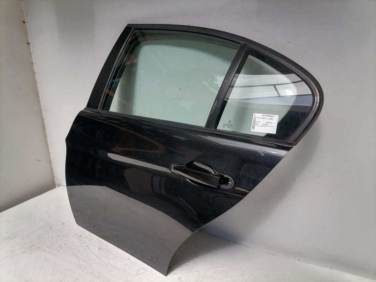 BMW 3er E90 original T&uuml;r hinten links Black Sapphire Limousine Rohbau Bj.2006